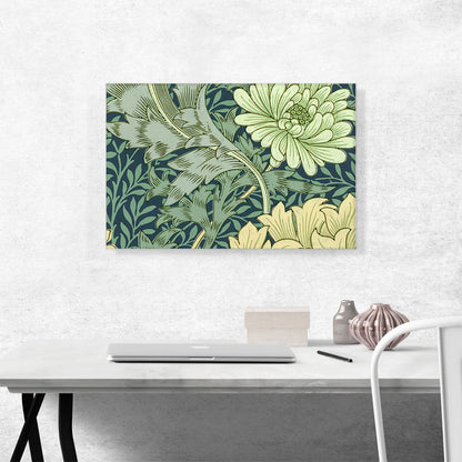 Wallpaper Sample With Chrysanthemum 1877