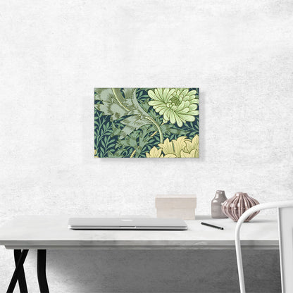 Wallpaper Sample With Chrysanthemum 1877