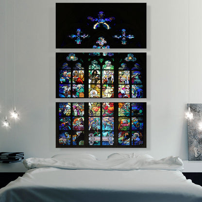 Glass Window of Alphonse Mucha in the St. Vitus Cathedral