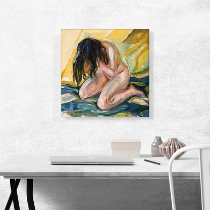Kneeling Female Nude Crying 1919