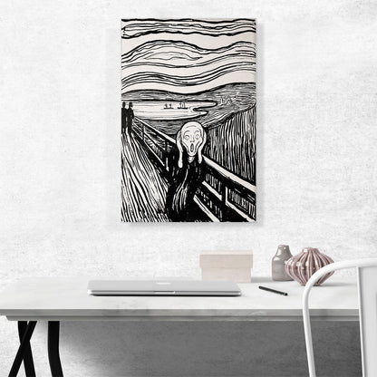 The Scream Black and White 1895