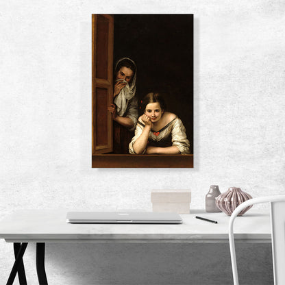 Two Women At a Window 1655