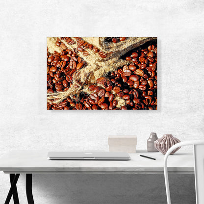Coffee Beans With Bag Coffee Shop decor