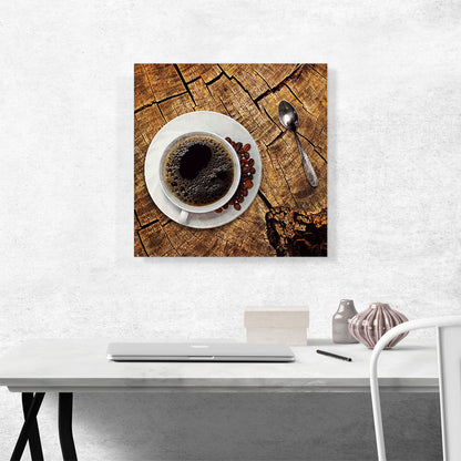 Coffee Cup on Wood Table Home decor