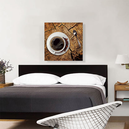 Coffee Cup on Wood Table Home decor