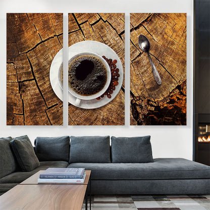 Coffee on Wooden Table Coffee Shop decor