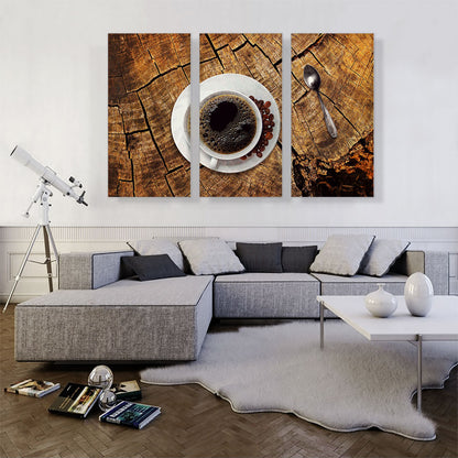 Coffee on Wooden Table Coffee Shop decor