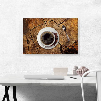 Coffee on Wooden Table Coffee Shop decor