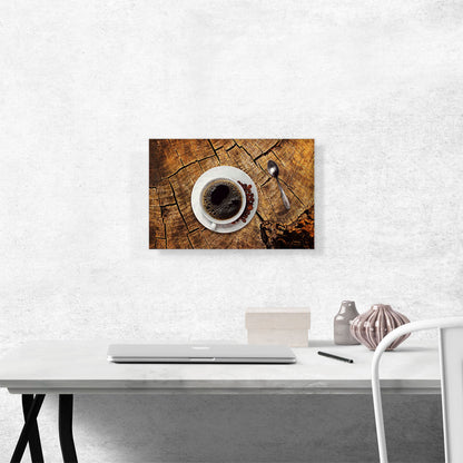 Coffee on Wooden Table Coffee Shop decor