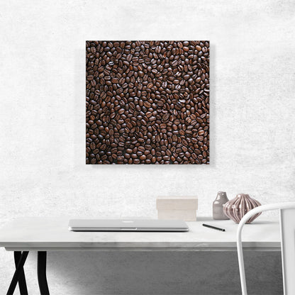 Coffee Pattern Cafe Decor Square