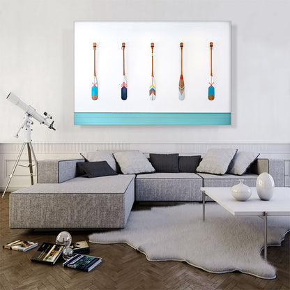 Colorful Oars Home decor