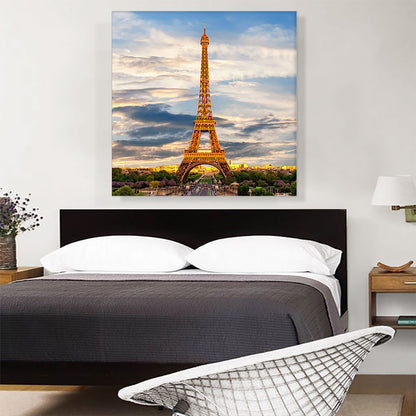 Eiffel Tower Paris Landscape Home Decor Square