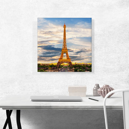 Eiffel Tower Paris Landscape Home Decor Square
