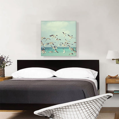 Flying Seagulls Home Decor Square