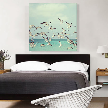 Flying Seagulls Home Decor Square
