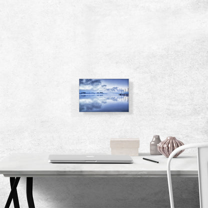 Foggy Lake with Boats Home Decor Rectangle