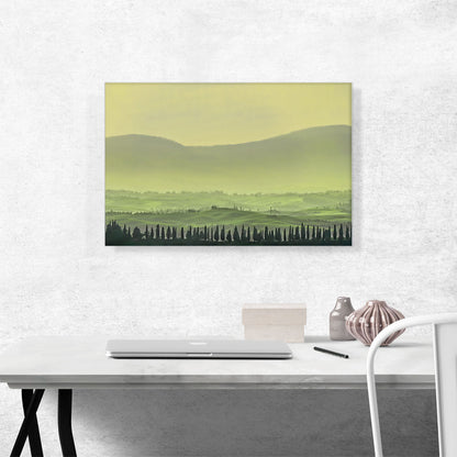 Green Landscape Home Decor Rectangle