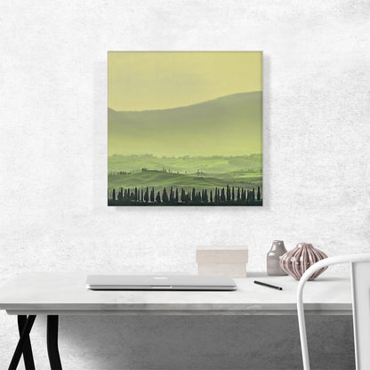 Green Landscape Home Decor Square