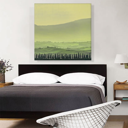 Green Landscape Home Decor Square