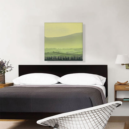 Green Landscape Home Decor Square
