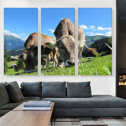 Grey Cows In The Mountain Home decor