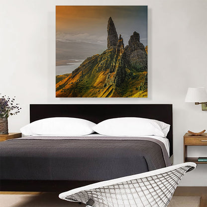 High Rock Mountains Home Decor Square