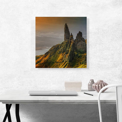 High Rock Mountains Home Decor Square