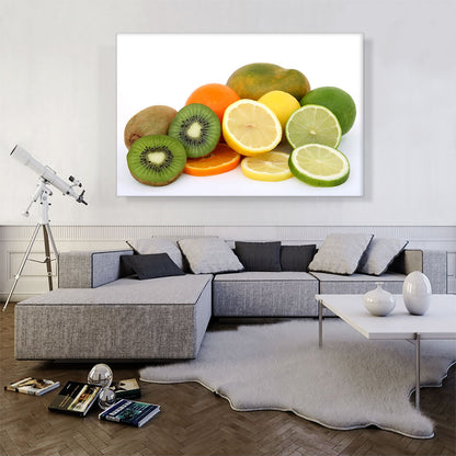 Kiwi Lemon Limette Orange Papaya Fruits Supermarket decor