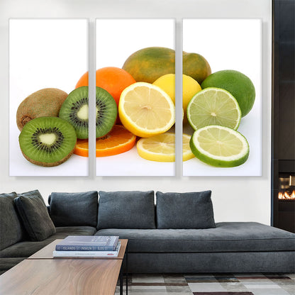 Kiwi Lemon Limette Orange Papaya Fruits Supermarket decor
