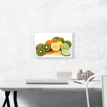 Kiwi Lemon Limette Orange Papaya Fruits Supermarket decor