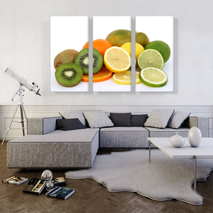 Kiwi Lemon Limette Orange Papaya Fruits Supermarket decor