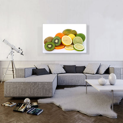 Kiwi Lemon Limette Orange Papaya Fruits Supermarket decor
