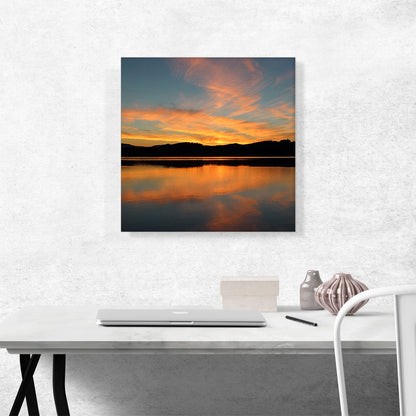 Lake Sunset Home Decor Square