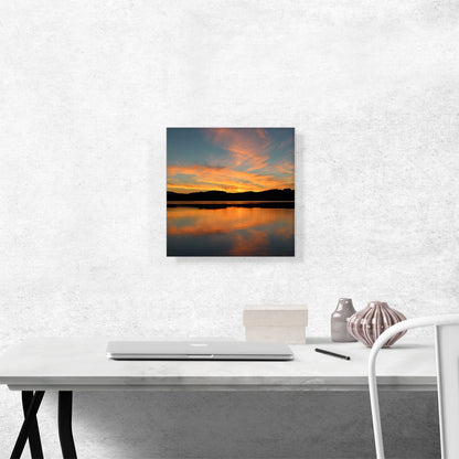 Lake Sunset Home Decor Square