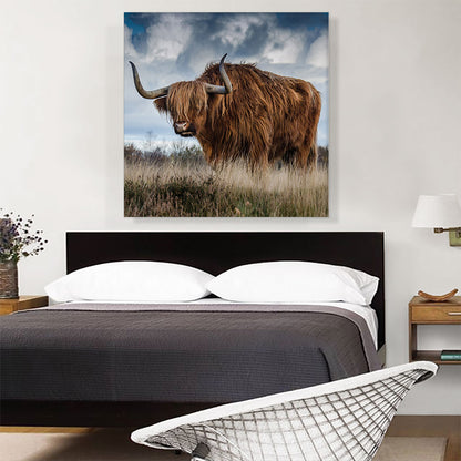 Long Hair Bull Home Decor Square