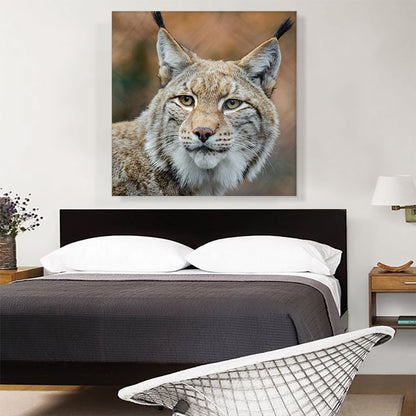 Lynx In Forest Home Decor Square