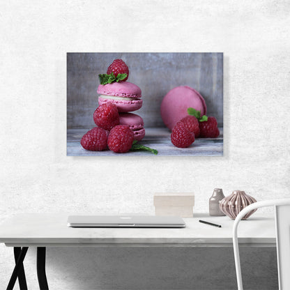 Macaroons Raspberries Home decor