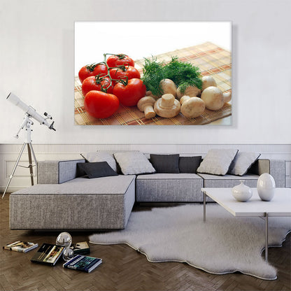 Mushrooms and Tomatoes Home decor
