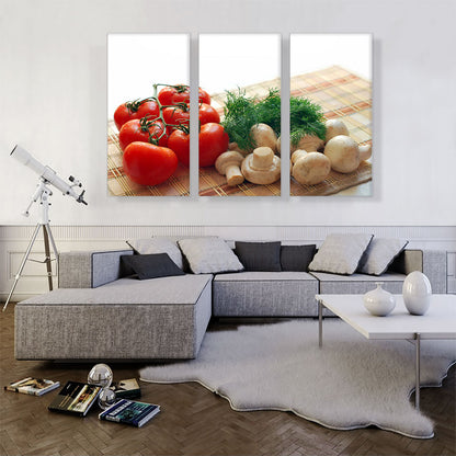 Mushrooms and Tomatoes Home decor