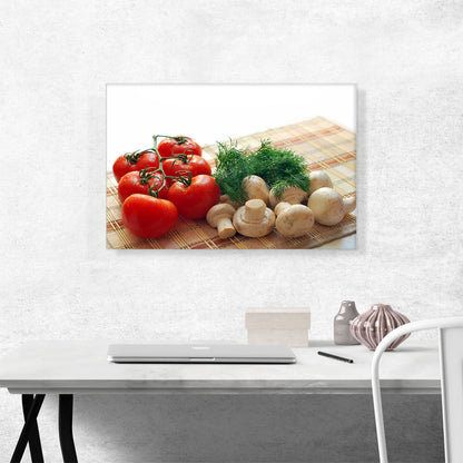 Mushrooms and Tomatoes Home decor
