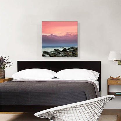 Ocean Coast Sunset Home Decor Square