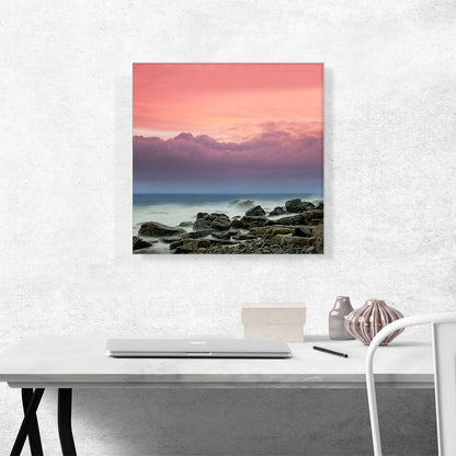 Ocean Coast Sunset Home Decor Square