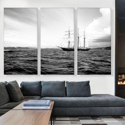 Old Boat In Ocean Home Decor Rectangle