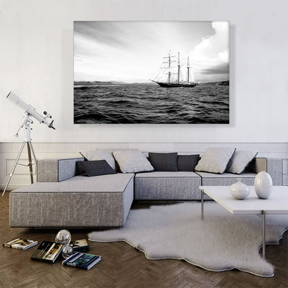 Old Boat In Ocean Home Decor Rectangle
