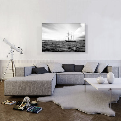 Old Boat In Ocean Home Decor Rectangle
