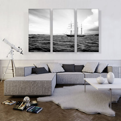 Old Boat In Ocean Home Decor Rectangle