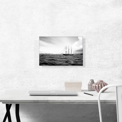 Old Boat In Ocean Home Decor Rectangle