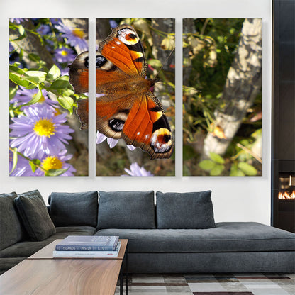 Peacock Butterfly On Flowers Home Decor Rectangle