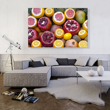 Pineapple Lemon Orange Pomegranate Fruits Supermarket decor