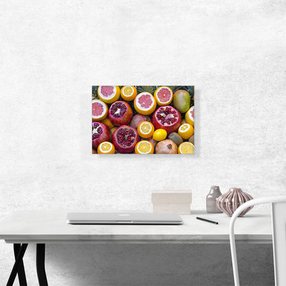Pineapple Lemon Orange Pomegranate Fruits Supermarket decor